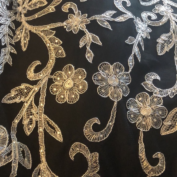 Black and Silver Prom Dress - Picture 2 of 4